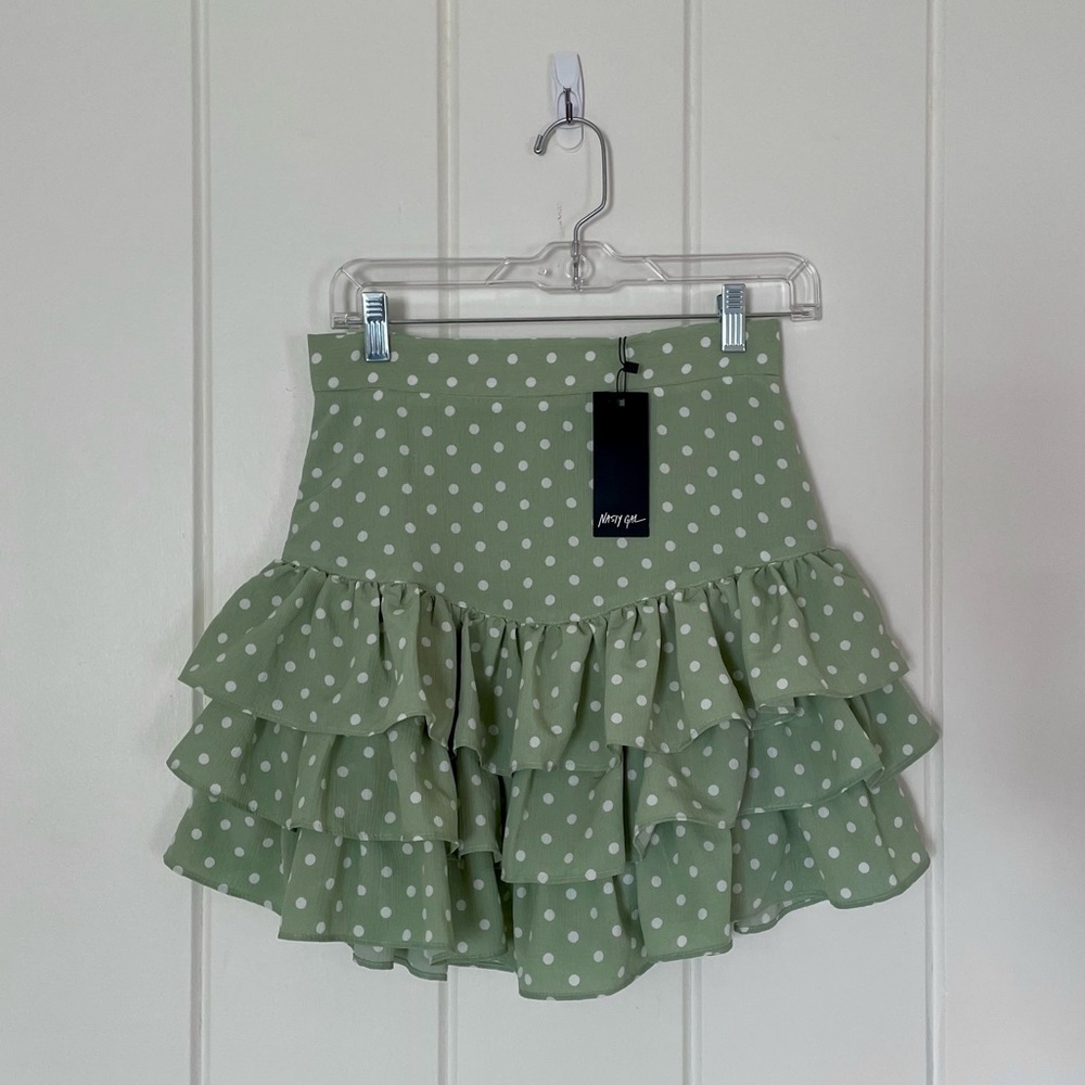 Nasty Gal Tiered Dot Mini Skirt